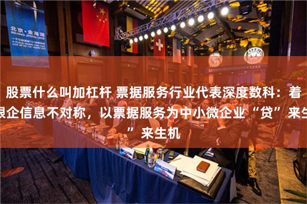 股票什么叫加杠杆 票据服务行业代表深度数科：着眼银企信息不对称，以票据服务为中小微企业 “贷” 来生机